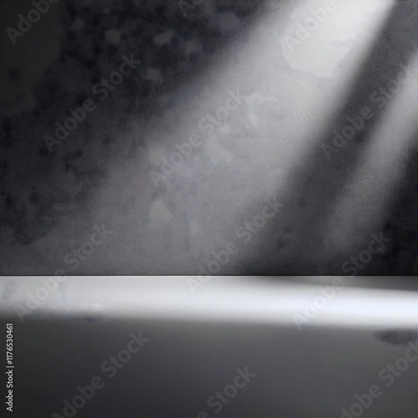 Fototapeta abstract light background, Gray background for product presentation with beautiful lights and shadows