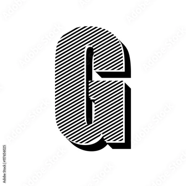 Fototapeta ikona ze wzorku pasków i kresek