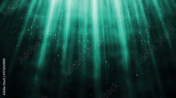 Fototapeta Ethereal Thin Radiant Light Lines Dancing in the Air with a Magical Glow