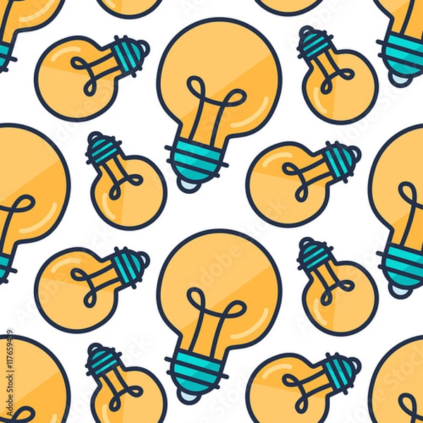 Fototapeta Lamp Bulb Pattern