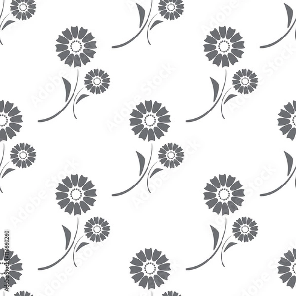 Fototapeta Seamless pattern. Floral stylish background. repeating texture