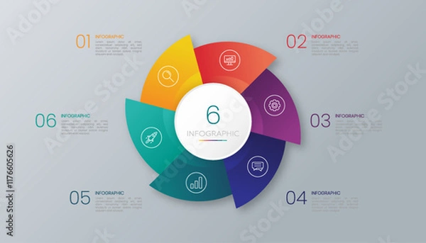 Fototapeta circle chart infographic templates for presentations