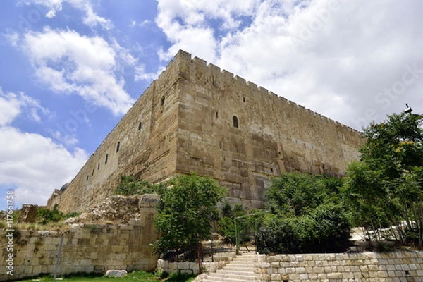 Obraz East corner of old Jerusalem wall.