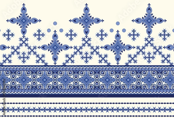 Fototapeta Modern interpretations of traditional embroidery patterns, suited for digital printing and artisanal projects.
