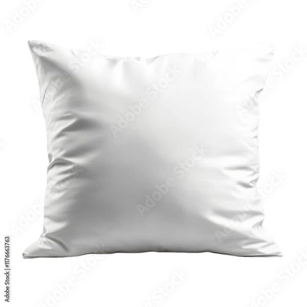 Fototapeta Soft Isolated Pillow for Home Decor on transparent background