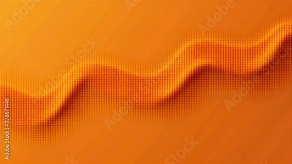 Fototapeta Abstract orange wave background with flowing curves and light textures, High Quality Wallpaper Design, Generative Ai