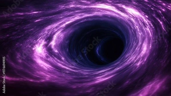 Obraz A mesmerizing vortex of purple and black, evoking feelings of mystery and the unknown.
