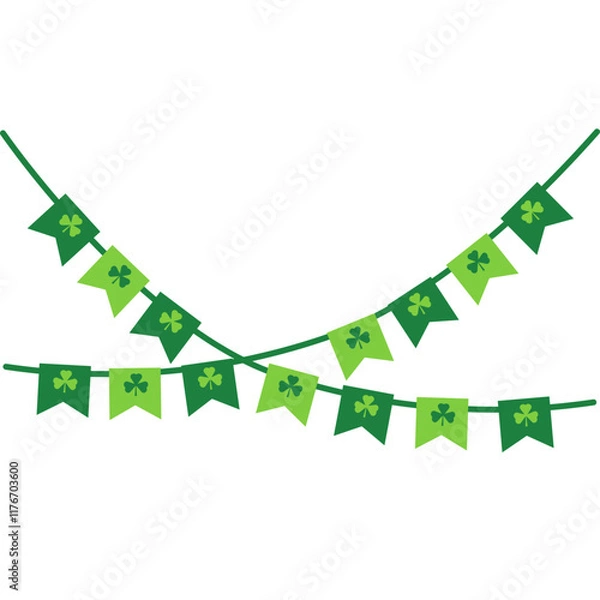 Fototapeta St. Patrick's Day Flag Decoration