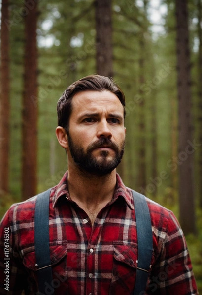 Obraz Portrait eines kanadischen Holzfällers