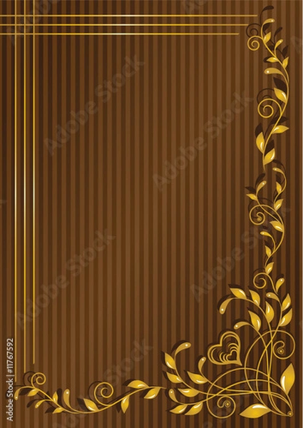 Fototapeta pattern on a brown background in a strip