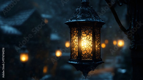 Obraz Ramadan Glow: Moroccan Lanterns Illuminating Warmth and Tradition