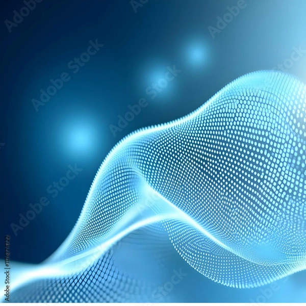 Fototapeta Abstract Blue Wave Background Illustration