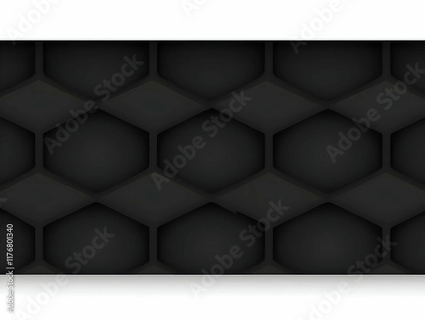 Fototapeta Abstract Black Hexagon Background Illustration
