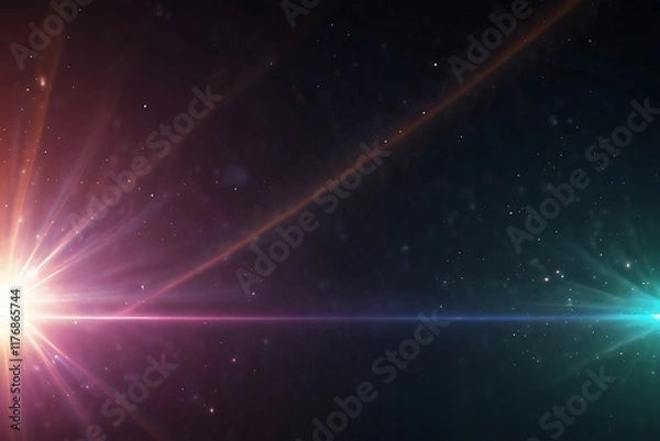 Fototapeta Lighting  lens flare background 