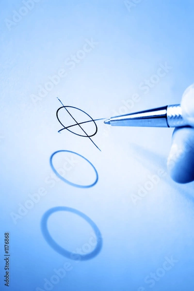 Obraz karta do głosowania