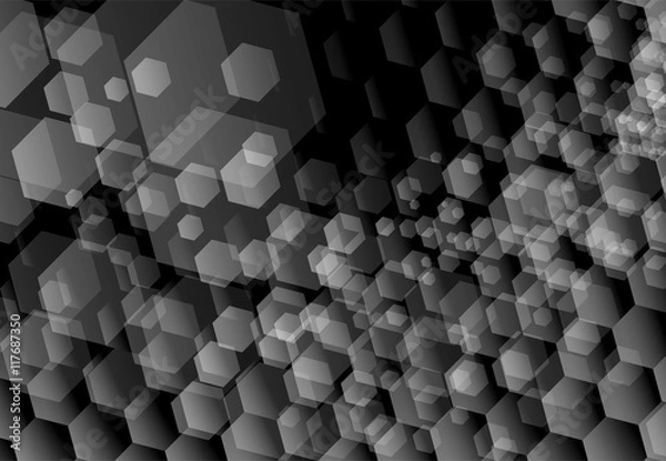 Fototapeta hexagon background black