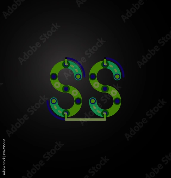 Fototapeta Linear letter concept