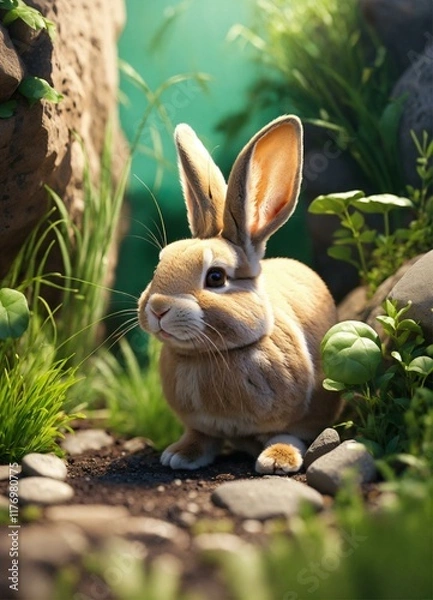 Obraz rabbit in the garden