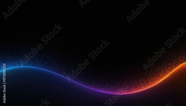 Obraz Abstract wave motion pattern on dark blue background wallpaper for digital technology AI Generated
6