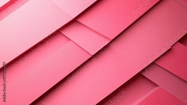 Fototapeta A flat muted pink background with a two-tone diagonal split pattern and a spacious middle area for content 