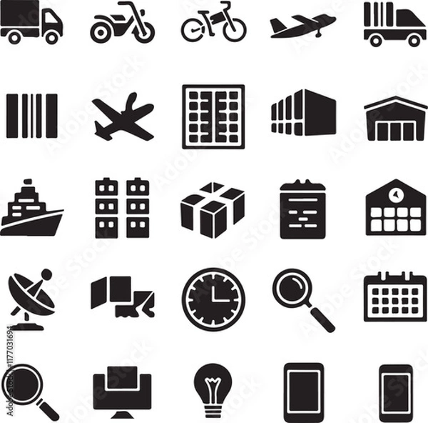 Fototapeta set of icons for web design