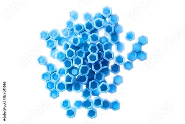 Fototapeta Hexagon Structures: Abstract 3D Forms