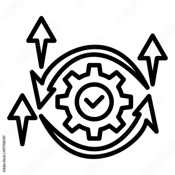 Fototapeta Process Optimization Icon
