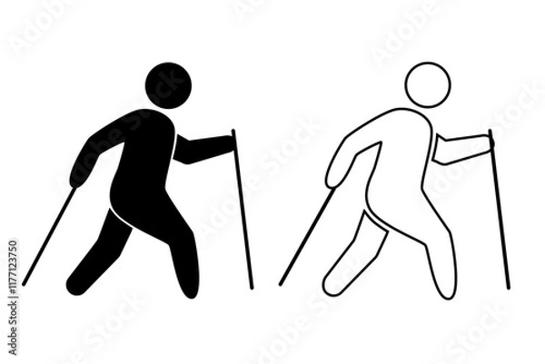 Obraz Nordic walking sign 