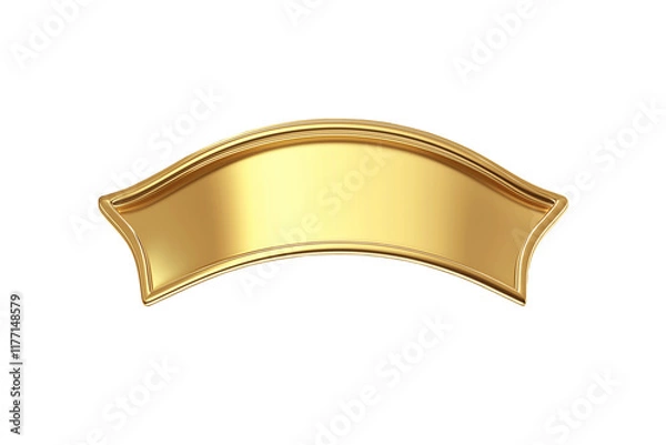 Fototapeta Golden Ribbon for Luxurious Layouts and Titles isolated on transparent white background, png