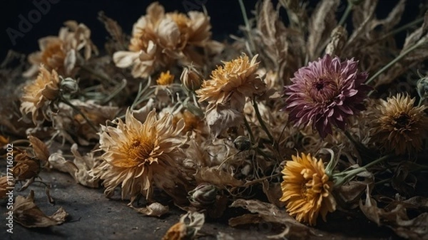 Obraz Dehydrated flowers