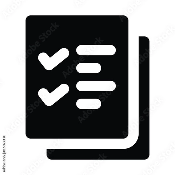 Fototapeta  Simple Daily Task glyph icon. The icon can be used for websites, print templates, presentation templates, illustrations, etc