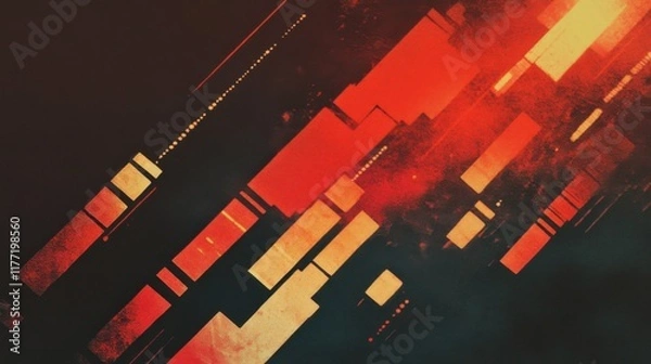 Fototapeta Abstract Geometric Shapes in Vibrant Colors