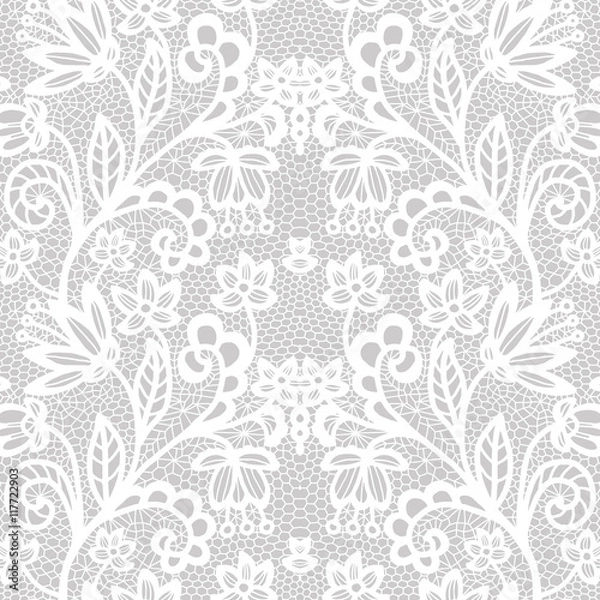Obraz Lace seamless pattern with flowers