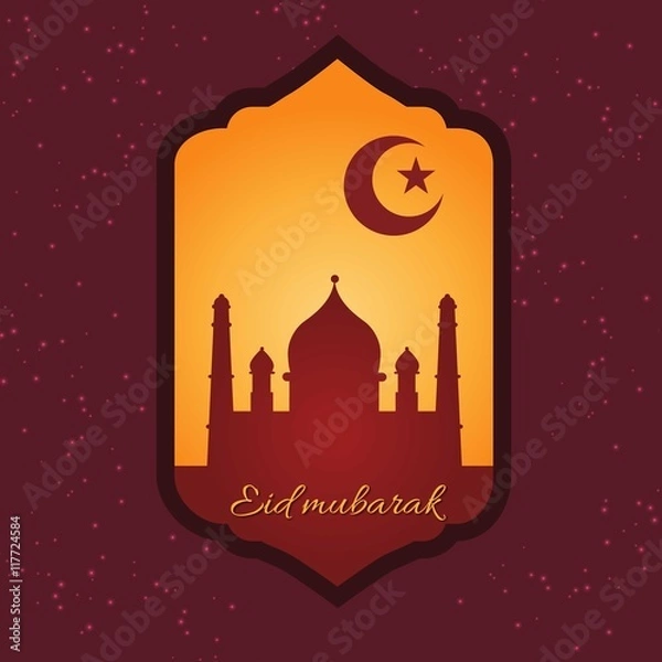 Fototapeta Eid mubarak badge