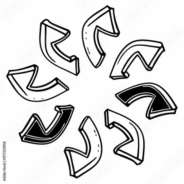 Fototapeta Arrow Set Icon
