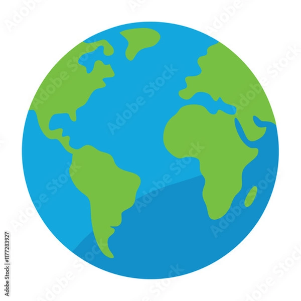 Fototapeta Earth vector art on white background
