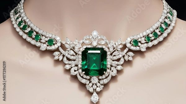 Obraz green diamond necklace 