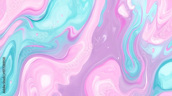 Fototapeta Colorful abstract swirl pattern with pastel tones