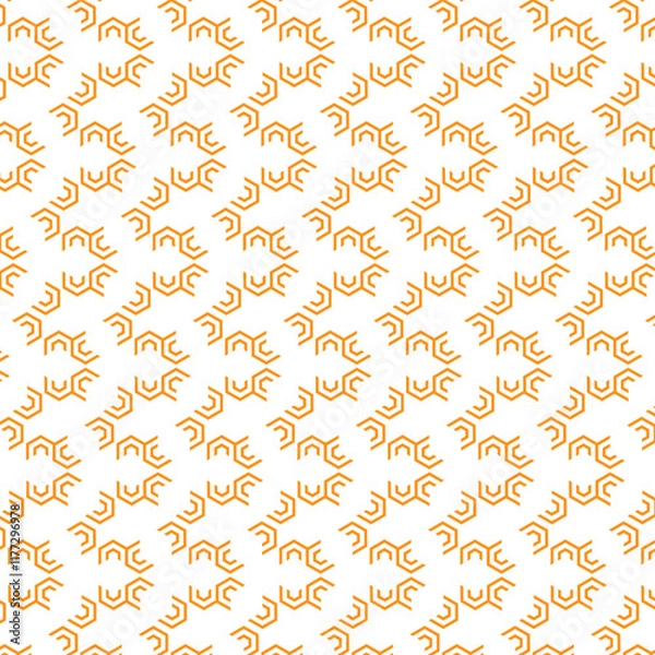 Fototapeta 
Modern simple geometric vector seamless pattern with gold flowers, line texture on white background. Light abstract floral wallpaper, bright tile
