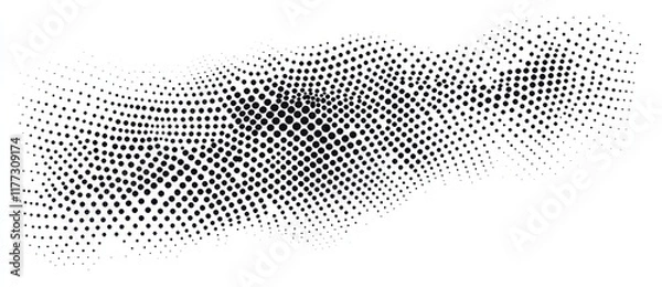 Obraz Abstract Dotted Pattern with Gradient Effect on White Background