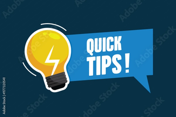 Fototapeta vector quick tips helpful collection
