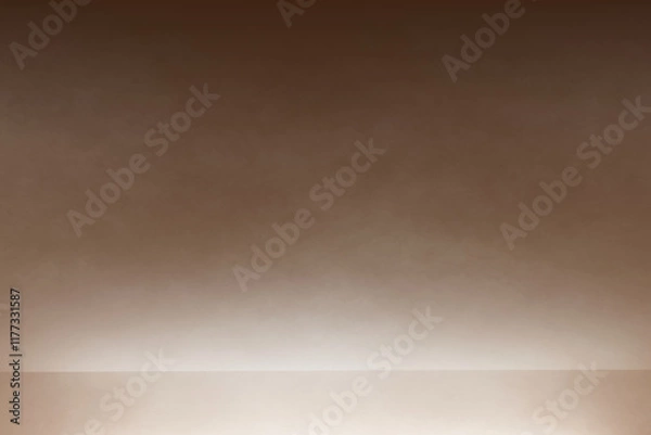 Fototapeta Product display background in brown tone with smoky light and shade blurred background.
