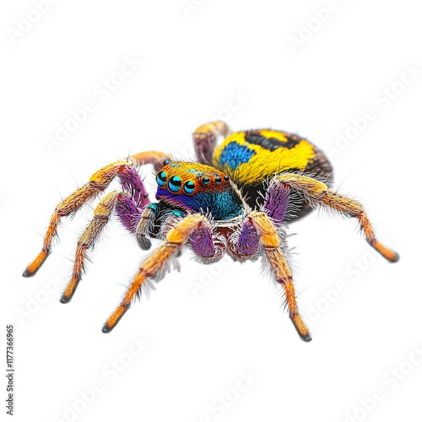 Fototapeta Multicolored poisonous spider