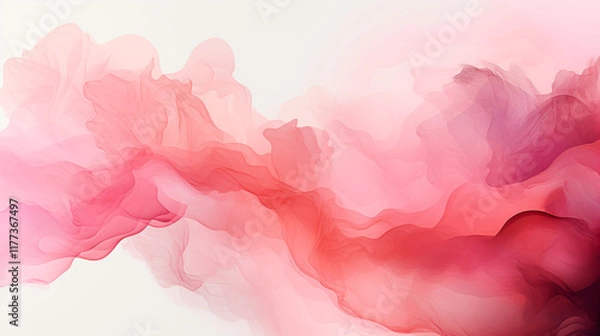 Fototapeta An image where red and pink shades blend, creating an effect of haze or mist
