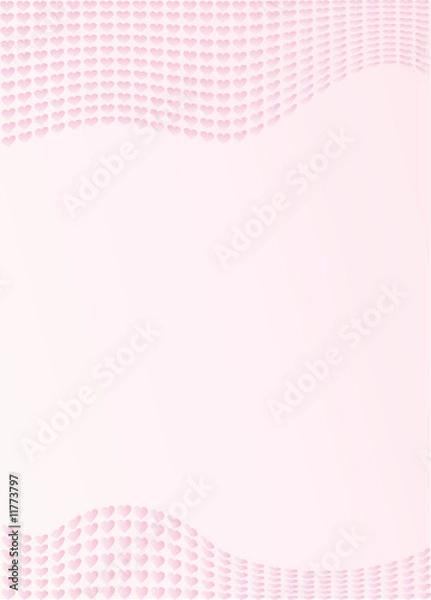 Fototapeta pink paper  with hearts