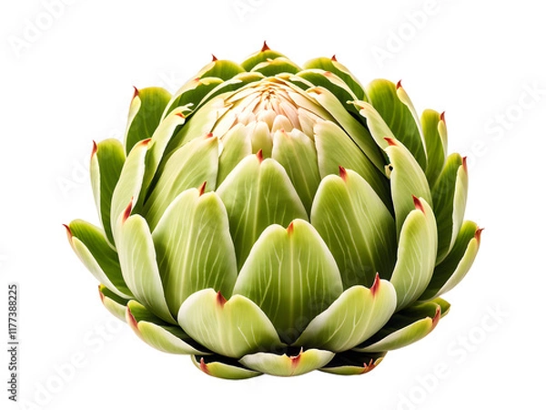 Fototapeta artichoke flower isolated on a transparent background.
