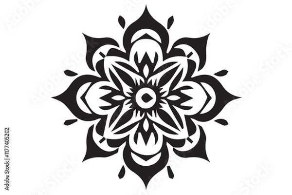 Obraz Cat black and white vactor design