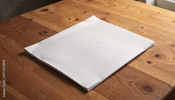 Obraz Blank notebook on wooden table, creativity and inspiration