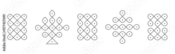 Obraz Indian kolam designs for daily basis!