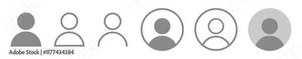 Fototapeta User profile icon set